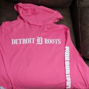 Pink Detroit Roots Hoodie